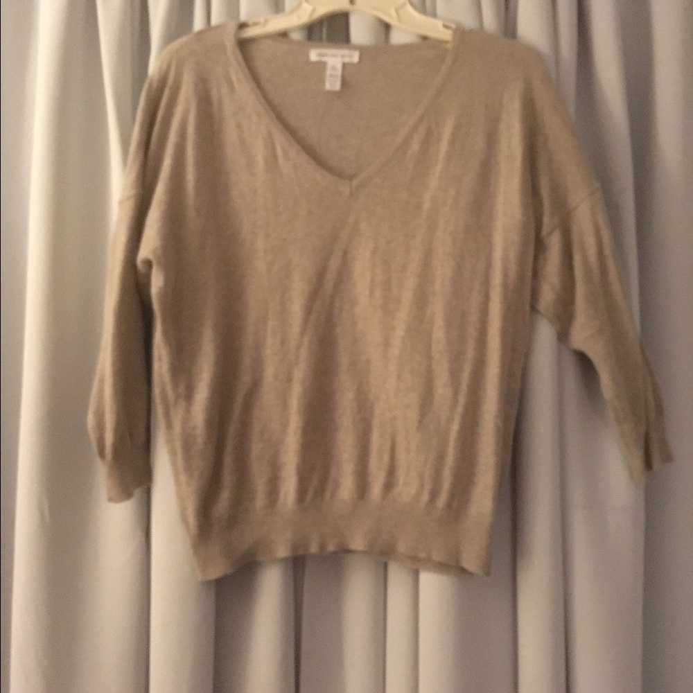 Cream V-Neck Sweater