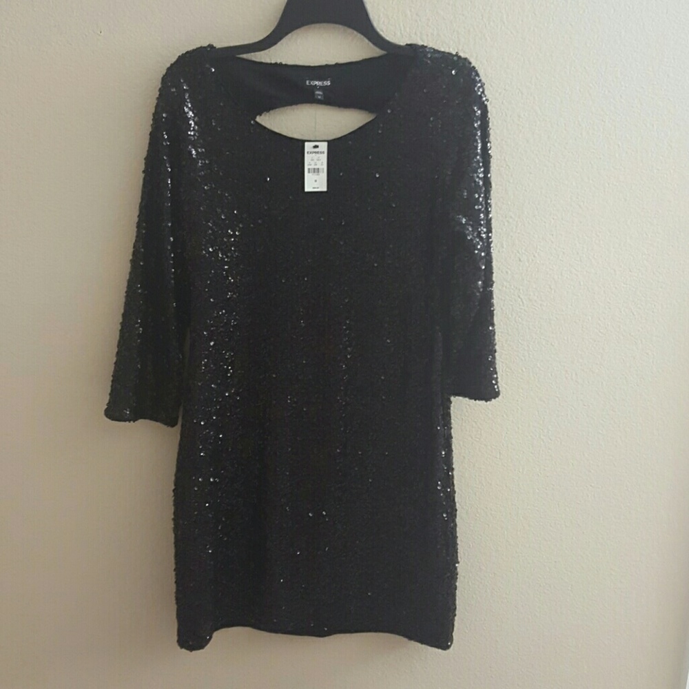 Sequin black dress