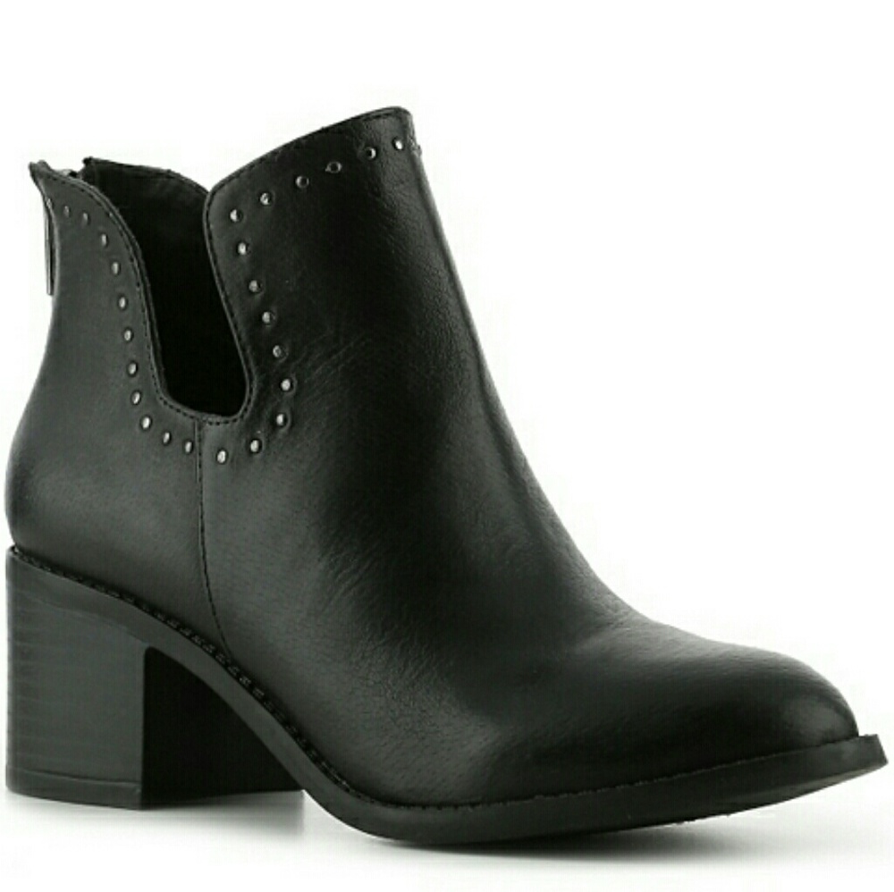Steve madden 'digits' black leather ankle boots