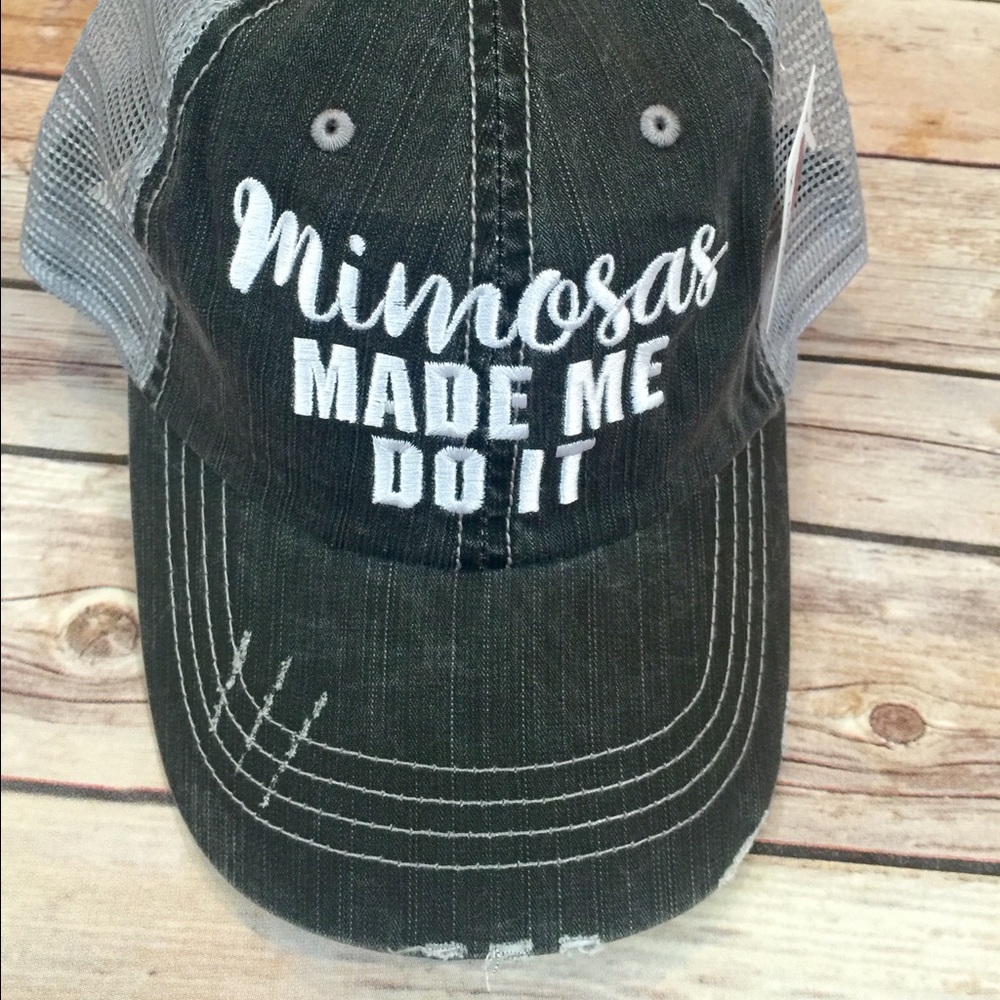 Katy Did trucker hat❤ Mimosas Made Me Do It