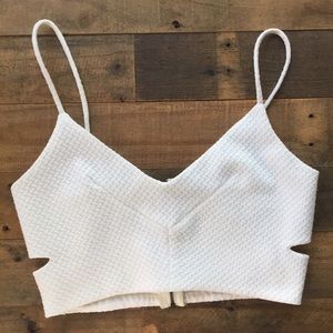 Very J Cropped top w sidecut outs size Medium!