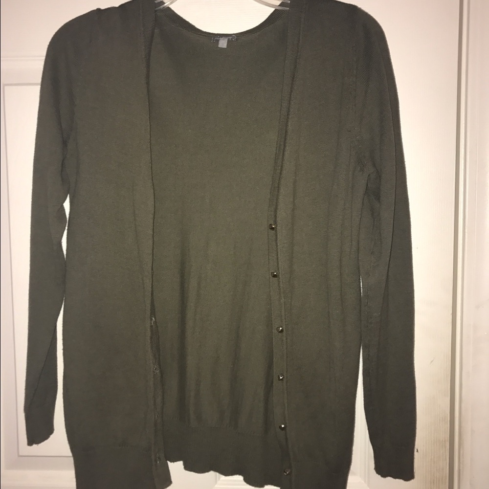 CHARLOTTE RUSSE olive green cardigan