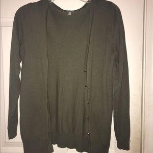 CHARLOTTE RUSSE olive green cardigan