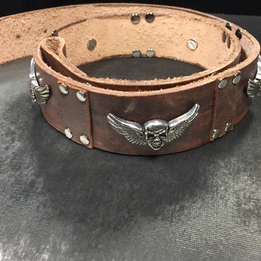 Men's leather belt