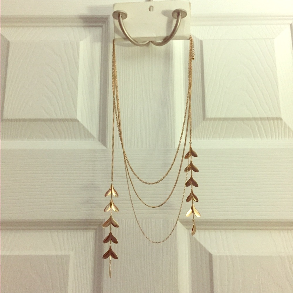 H&M 3 Tiered Gold Chain Necklace