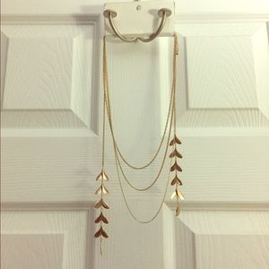 H&M 3 Tiered Gold Chain Necklace