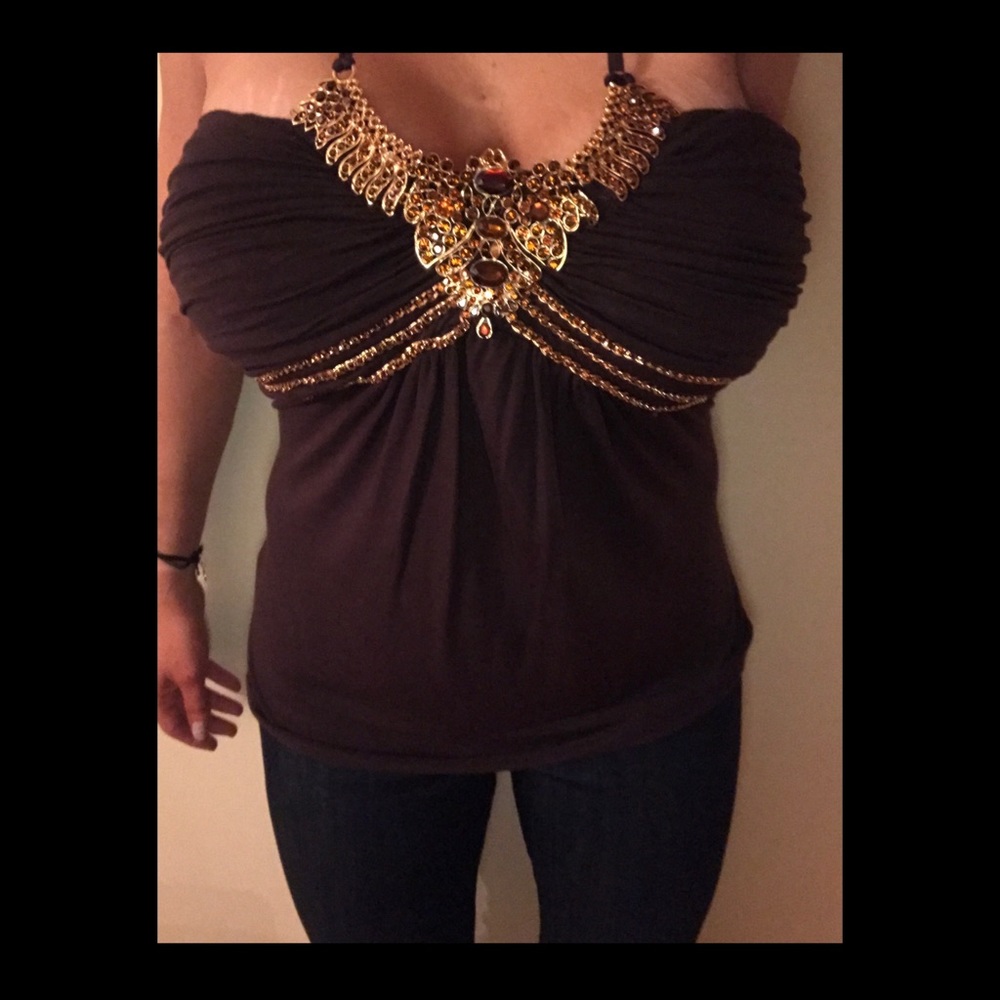 Sky Rhinestone Top