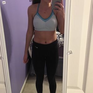 Light blue sports bra