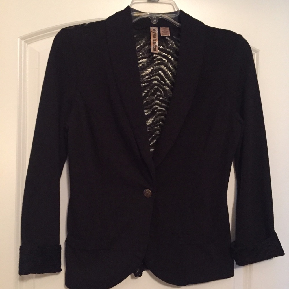 Black knit blazer