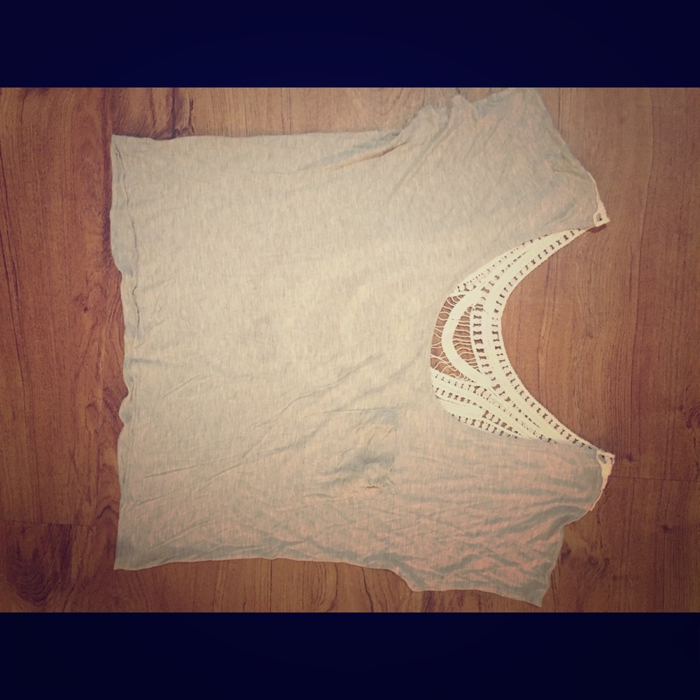 Aqua shirt with back detail