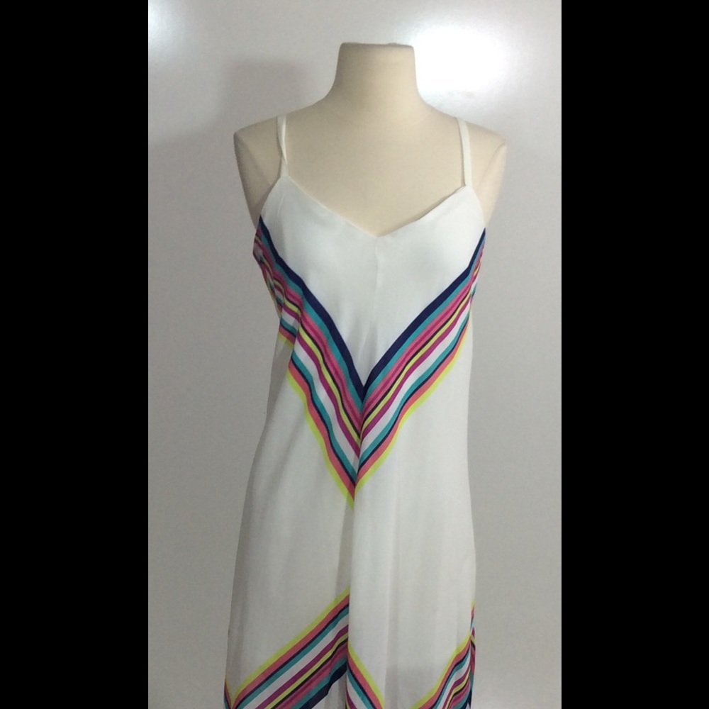 Sundress W/ Multicolored Chevron Print