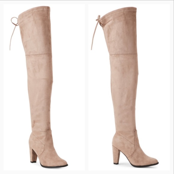 CATHERINE MALANDRINO SORCHA OTK TAUPE BOOTS - Picture 2 of 8