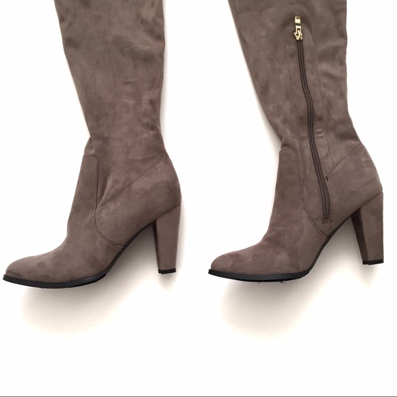 CATHERINE MALANDRINO SORCHA OTK TAUPE BOOTS - Picture 7 of 8
