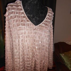 Maggie Barnes Gold/brown Gradient ruffled 5x