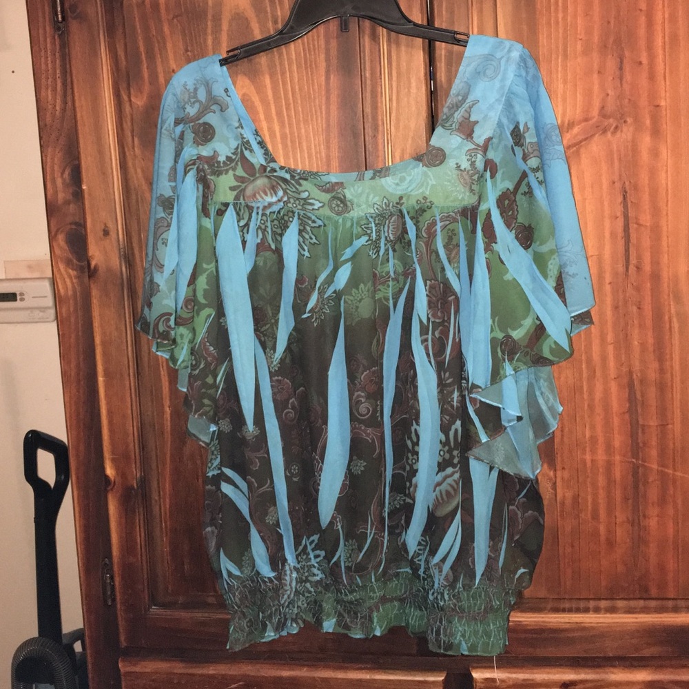 Turquoise blouse