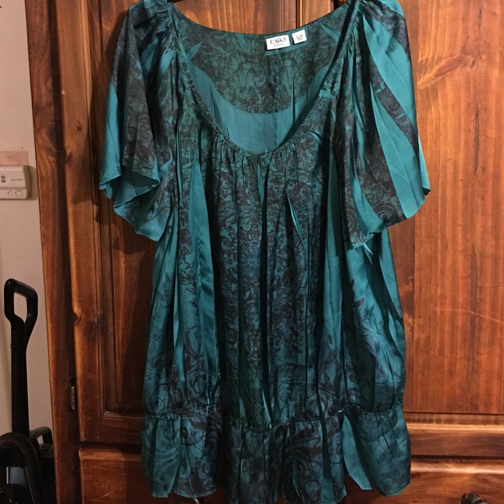 Short sleeve silk blouse