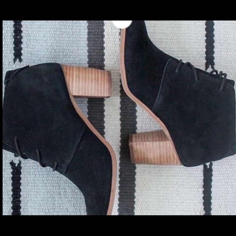 Brand new!!!!  Black ankle suede boots!