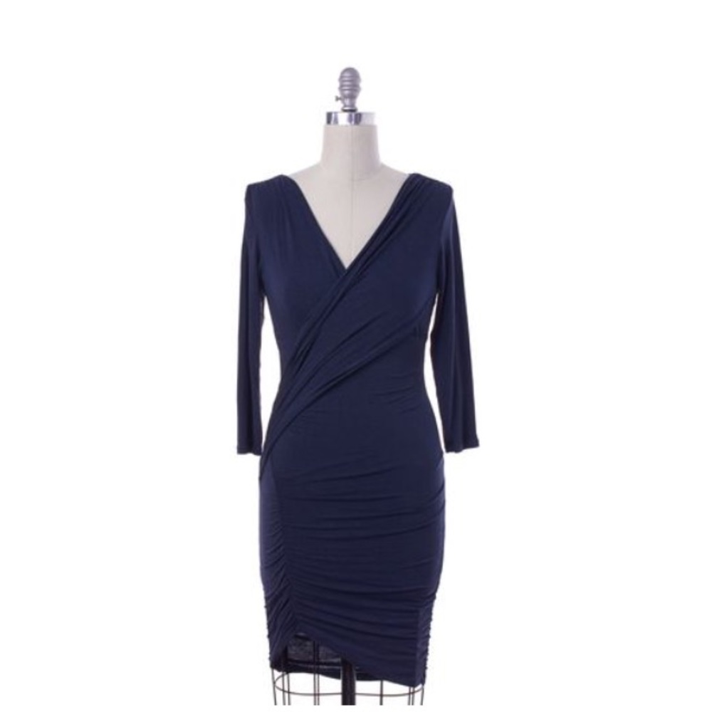 Pristine Theory Medium Blue Wrap Dress
