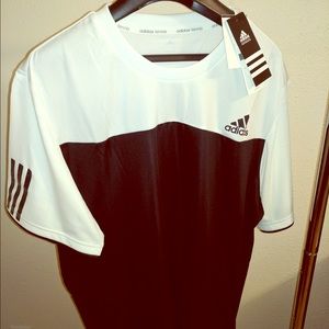 NWT Adidas Black/White Tee