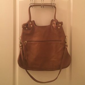 Pietro Alessandro "Brooklyn" tan leather purse