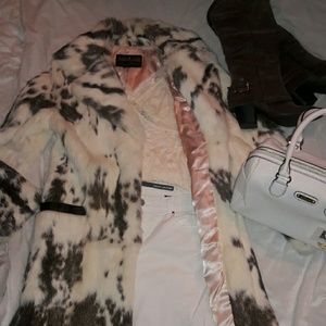 SALE Gorgeous 70's Vntg Long Full Rabbit Fur Coat