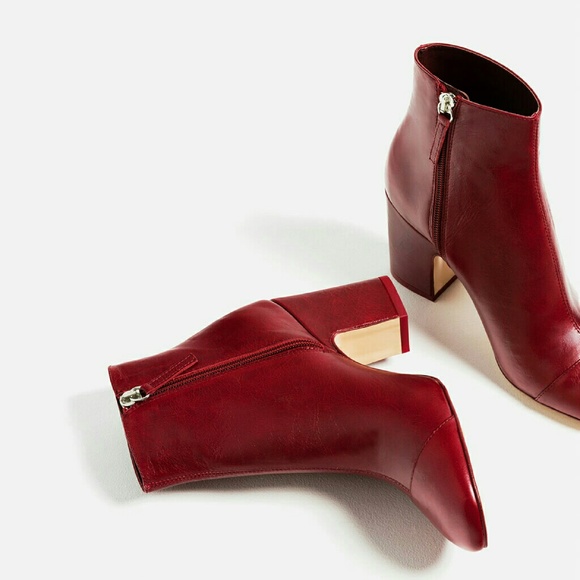 Zara leather ankle boots (6126) - Picture 2 of 4