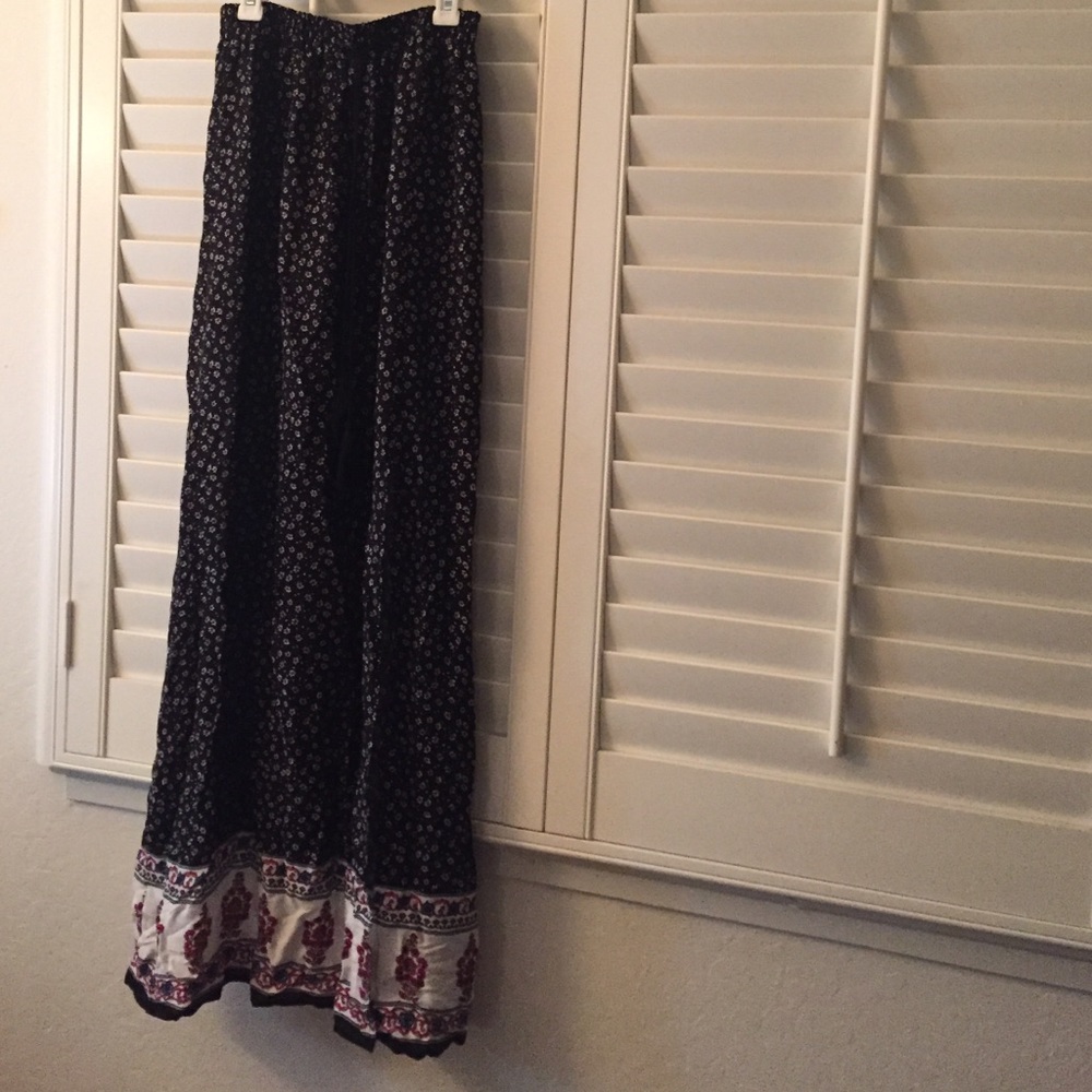 Floral Maxi Skirt with Slit