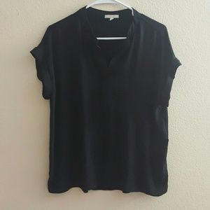 Black contrast blouse