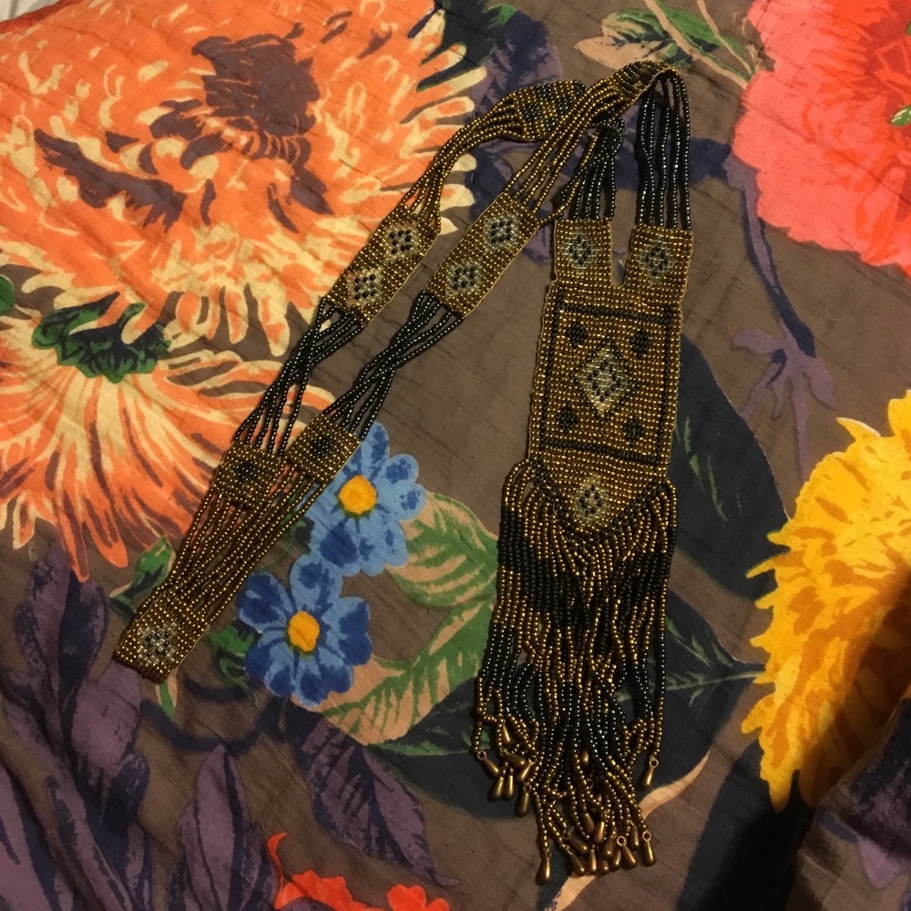 Seed bead Art Deco necklace