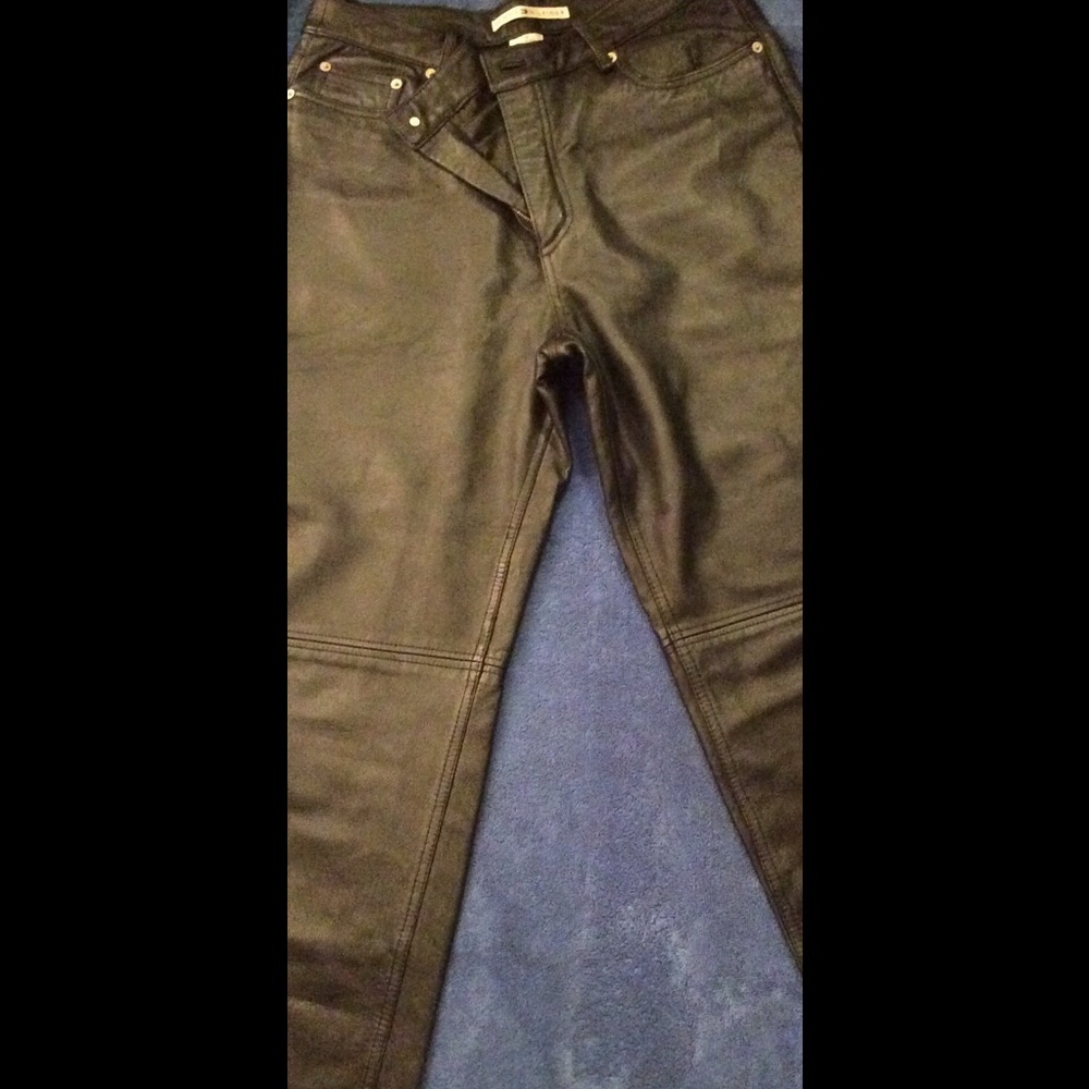 Tommy Hilfiger Leather Boot Cut Pant
