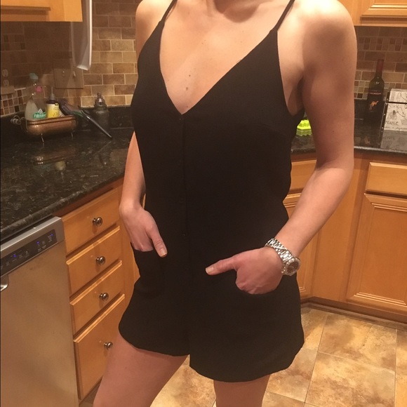 TOPSHOP Belted V-Neck Romper - Picture 3 of 5