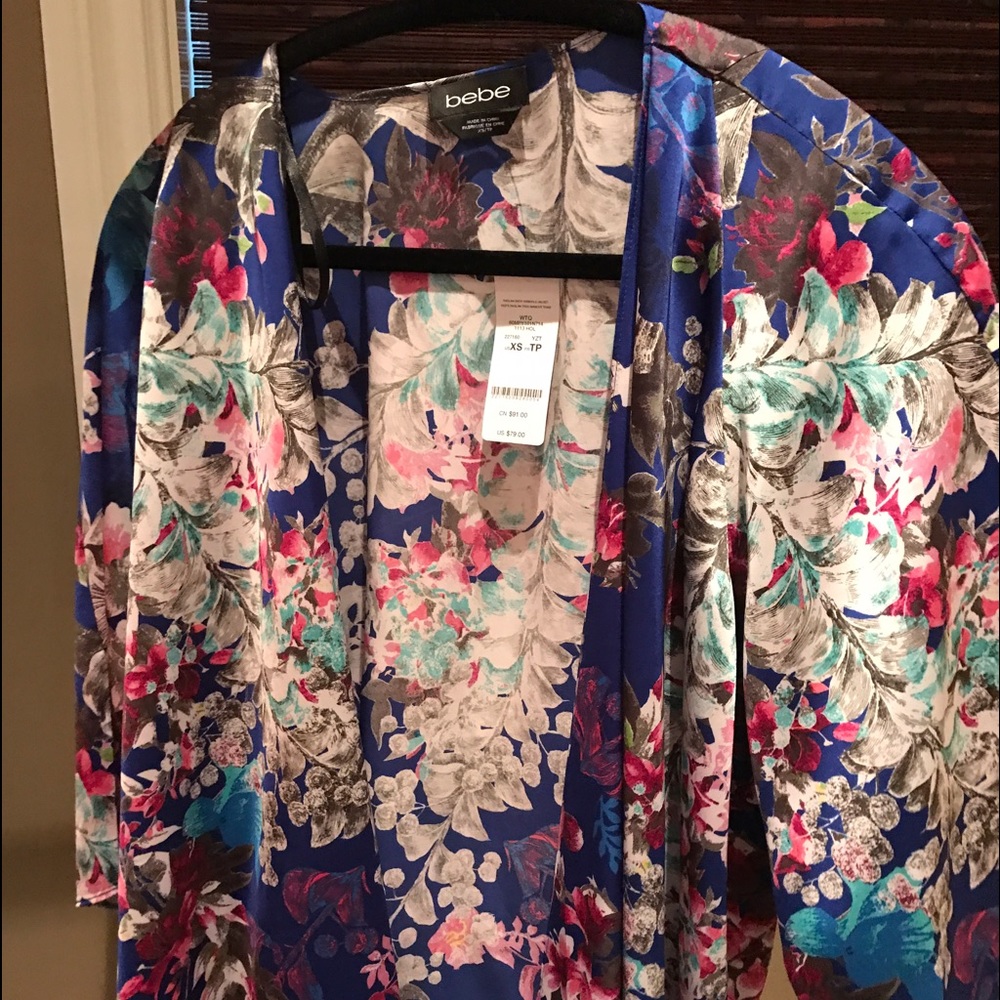 Bebe floral print open cardigan