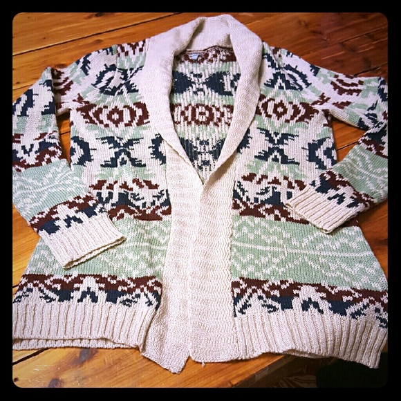 Charlotte Russe Sweaters - Aztec print cardigan