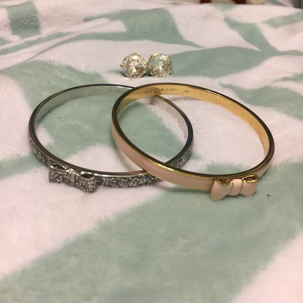 2 Kate spade bracelets & a pair of earrings