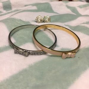 2 Kate spade bracelets & a pair of earrings