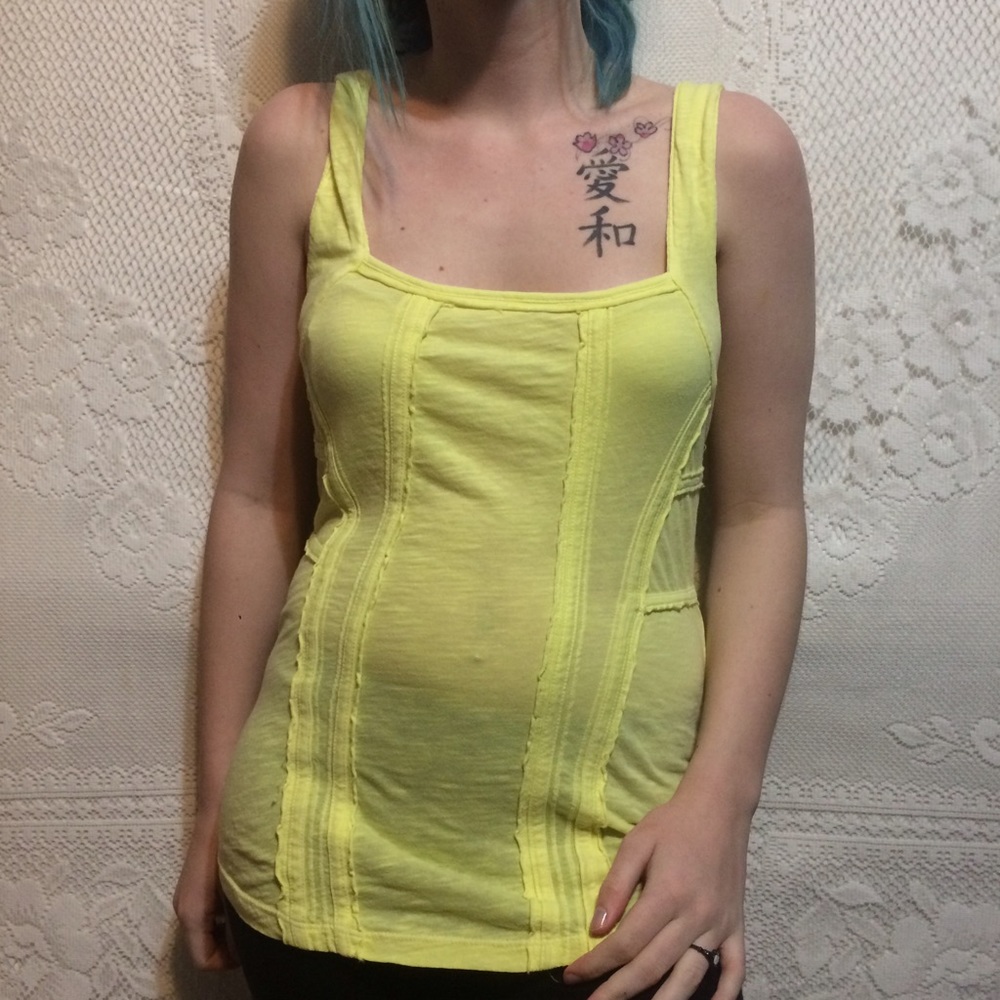 Free People Yellow Tank