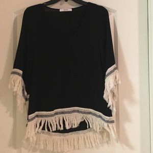 Black Tunic with Fringe