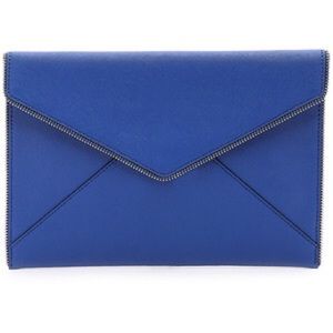 Rebecca Minkoff NEW Leo Clutch in blue.
