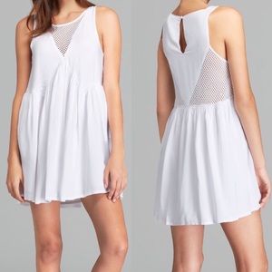 White flowy mesh dress