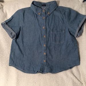Brandy Melville denim button down shirt