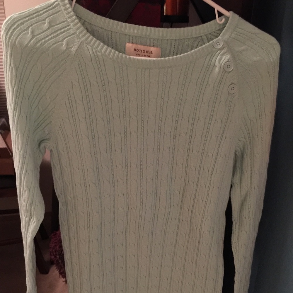 Cute and Cozy Mint-light Blue sweater