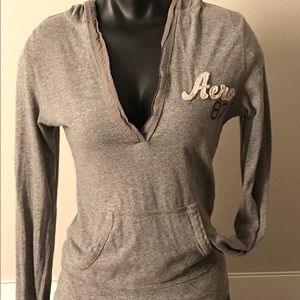 Gray long sleeve with hood