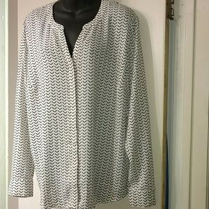 Cream and Black blouse