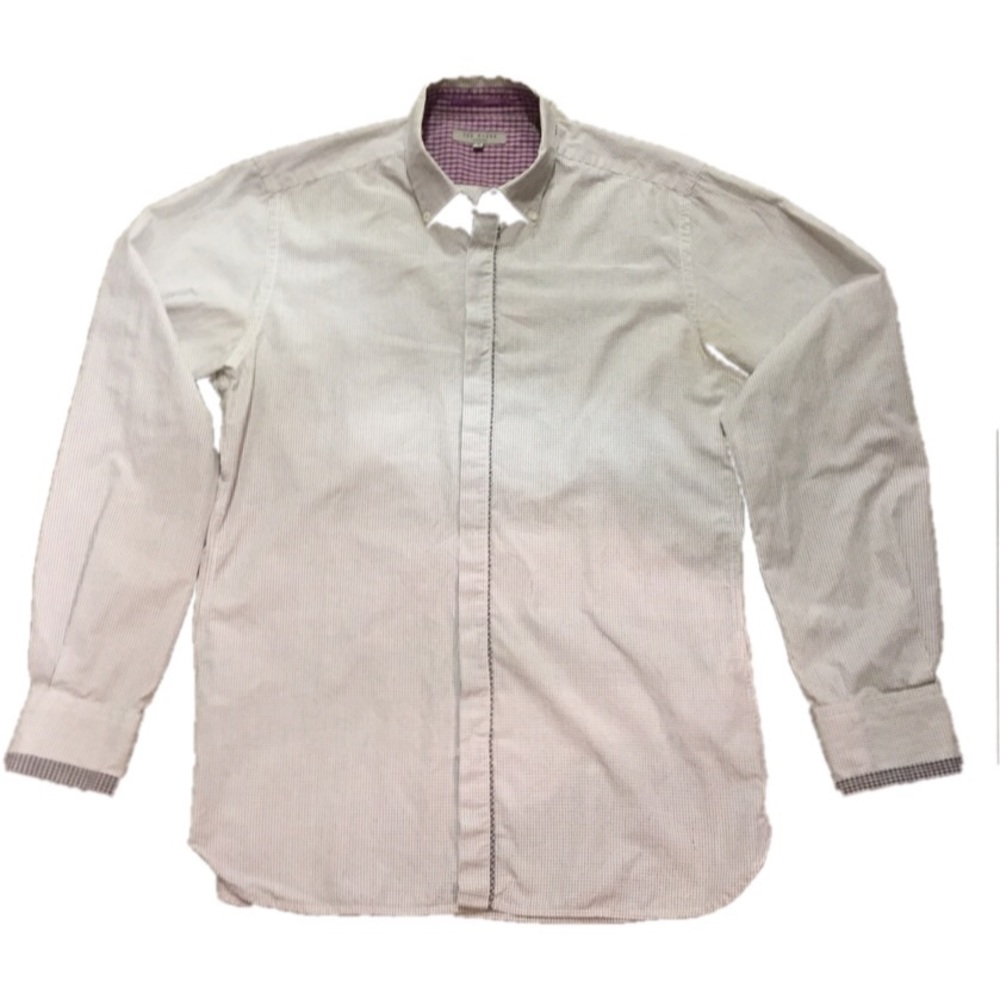 Ted Baker Size 3 - S/M Mixed Pattern Button Down - image 2