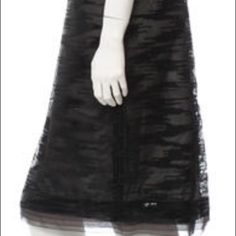 Peter Som black sequin skirt w tulle bottom