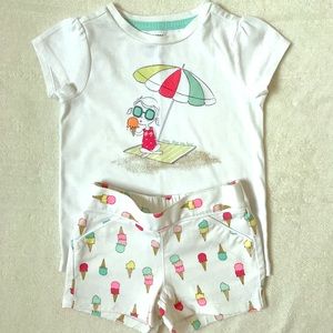 Gymboree Neon Ice Cream Outfit w Shorts 🍦