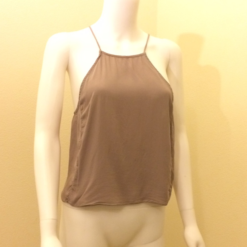 Brandy Melville spaghetti strap mauve top