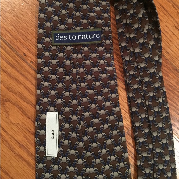 Ties to Nature Crab Tie in Brown - Picture 3 of 3