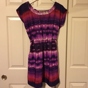 Color Tie Dye Patterned Dress