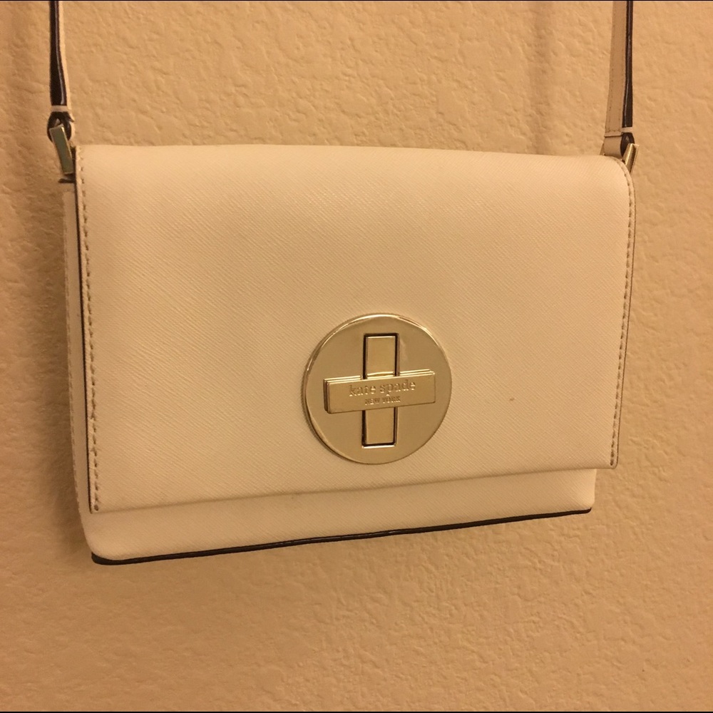 White Kate Spade cross body purse